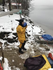 John Cooley preparing to rescue Loon