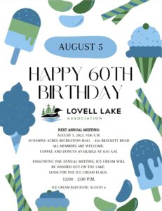 60th Anniversary Annual Meeting & Ice Cream Social Flyer